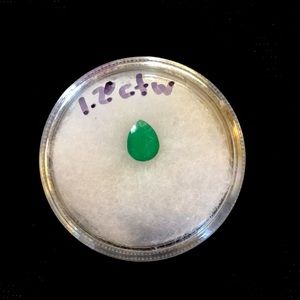 Pear shaped Natural Columbia Emerald
